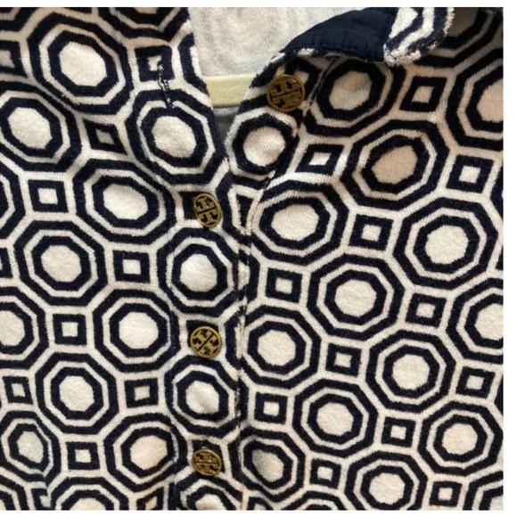 Tory Burch white black geometric swim cover up dress Medium - Picture 3 of 6